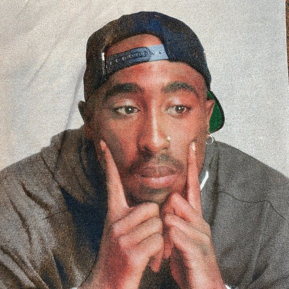 Tupac Poetic Justice Movie Split Neck T-shirt Shirt Black Orange Size L - Picture 2 of 6